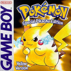 boite du jeu pokemon jaune sur nintendo game boy